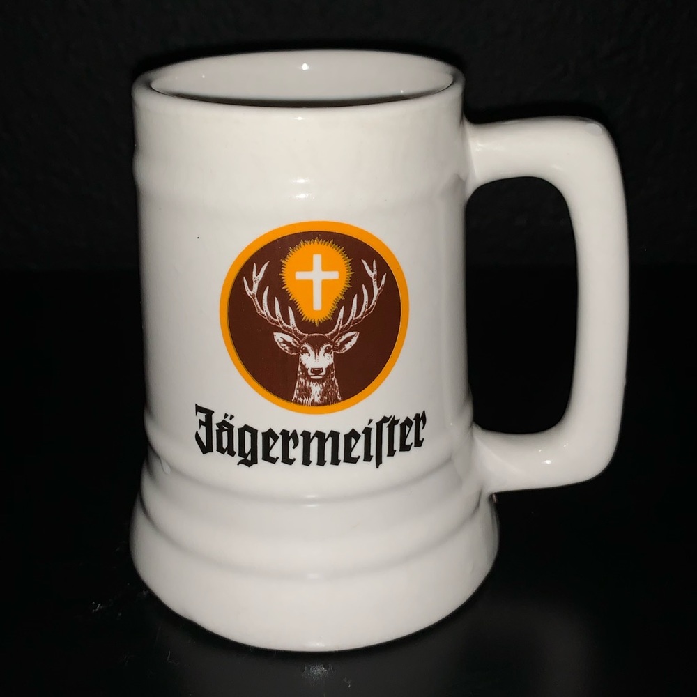 Jagermeister 1998 Oktoberfest White Beer Mug Stein